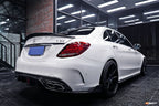 CMST - MERCEDES BENZ C63 SEDAN / COUPE W205 CARBON FIBRE REAR DIFFUSER WITH BRAKE LIGHT