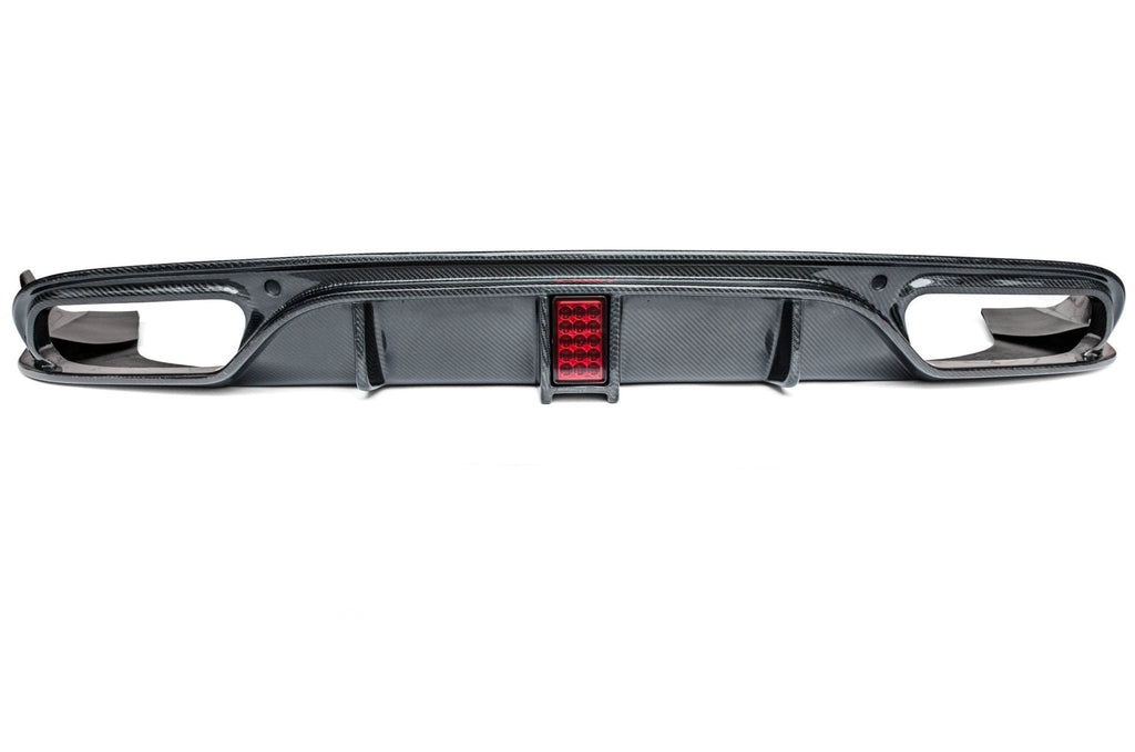 CMST - MERCEDES BENZ C63 SEDAN / COUPE W205 CARBON FIBRE REAR DIFFUSER WITH BRAKE LIGHT