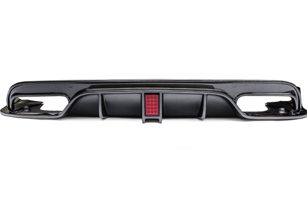 CMST - MERCEDES BENZ C63 SEDAN / COUPE W205 CARBON FIBRE REAR DIFFUSER WITH BRAKE LIGHT