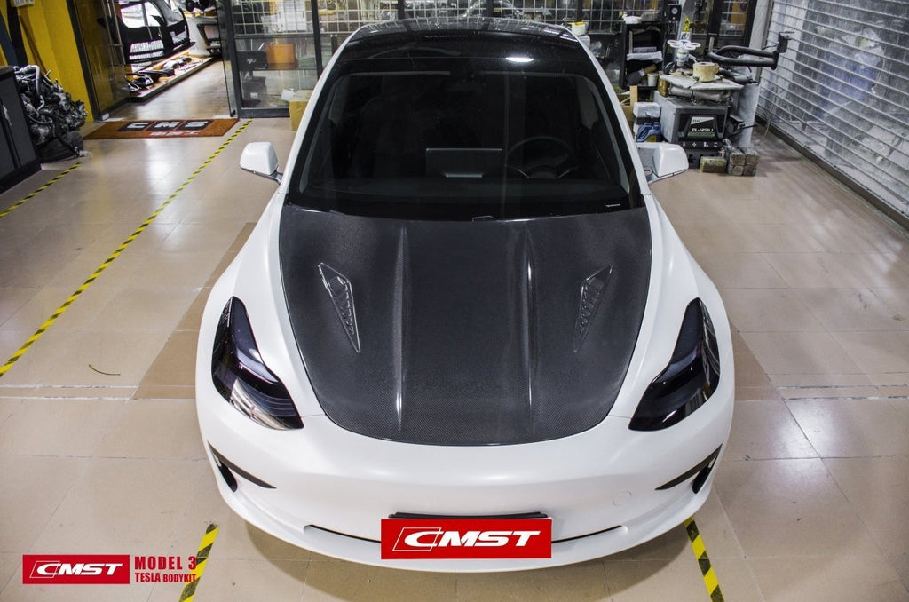 CMST - TESLA MODEL 3 CARBON FIBRE BONNET / HOOD V2