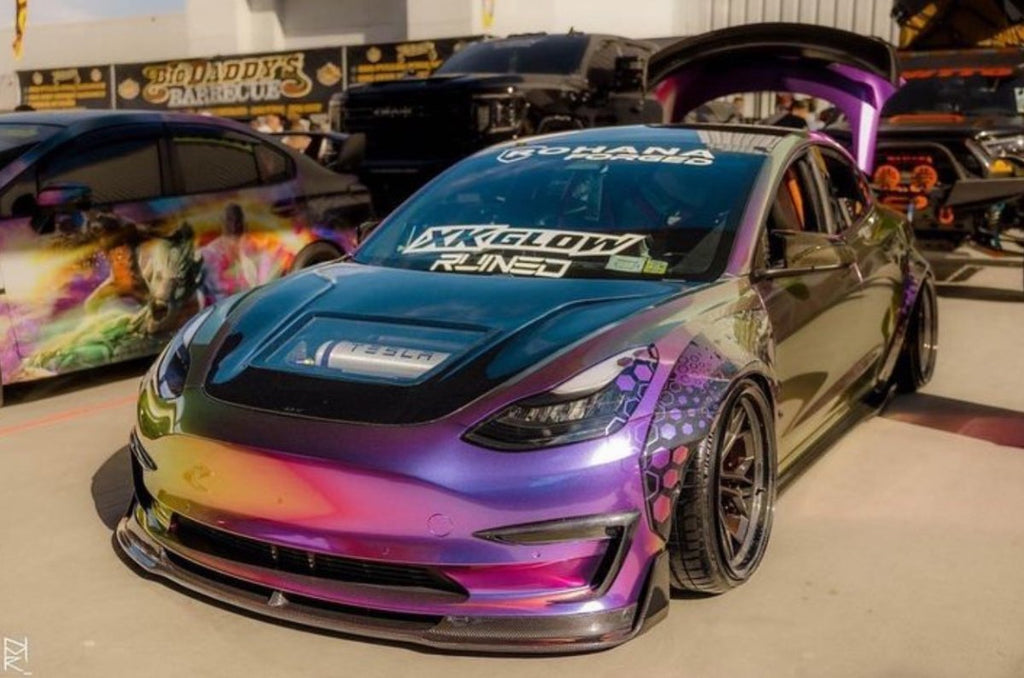 CMST - TESLA MODEL 3 CARBON FIBRE GLASS TRANSPARENT BONNET / HOOD V1