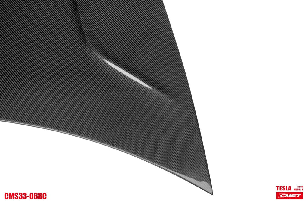 CMST - TESLA MODEL 3 CARBON FIBRE GLASS TRANSPARENT BONNET / HOOD V1