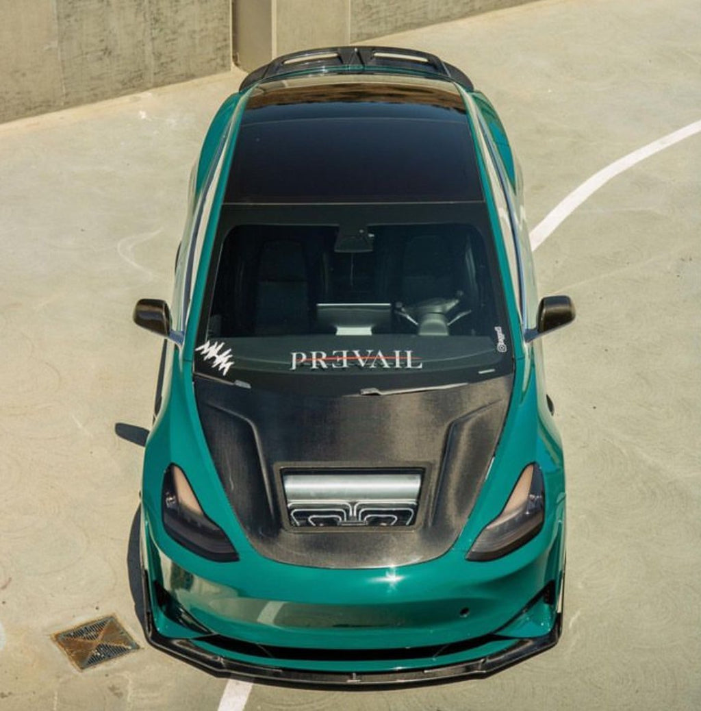 CMST - TESLA MODEL 3 CARBON FIBRE GLASS TRANSPARENT BONNET / HOOD V1