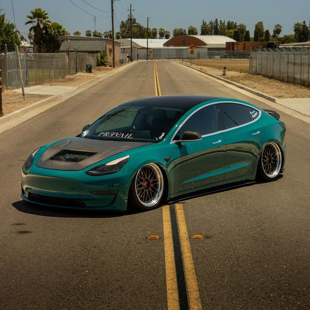 CMST - TESLA MODEL 3 CARBON FIBRE GLASS TRANSPARENT BONNET / HOOD V1