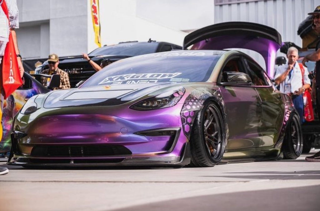 CMST - TESLA MODEL 3 CARBON FIBRE GLASS TRANSPARENT BONNET / HOOD V1