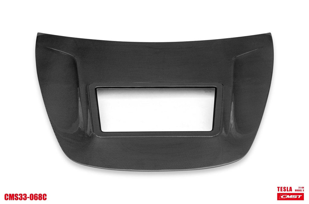 CMST - TESLA MODEL 3 CARBON FIBRE GLASS TRANSPARENT BONNET / HOOD V1