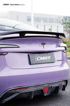 CMST - TESLA MODEL 3 HIGHLAND 2024+ CARBON FIBRE REAR DIFFUSER & CANARDS