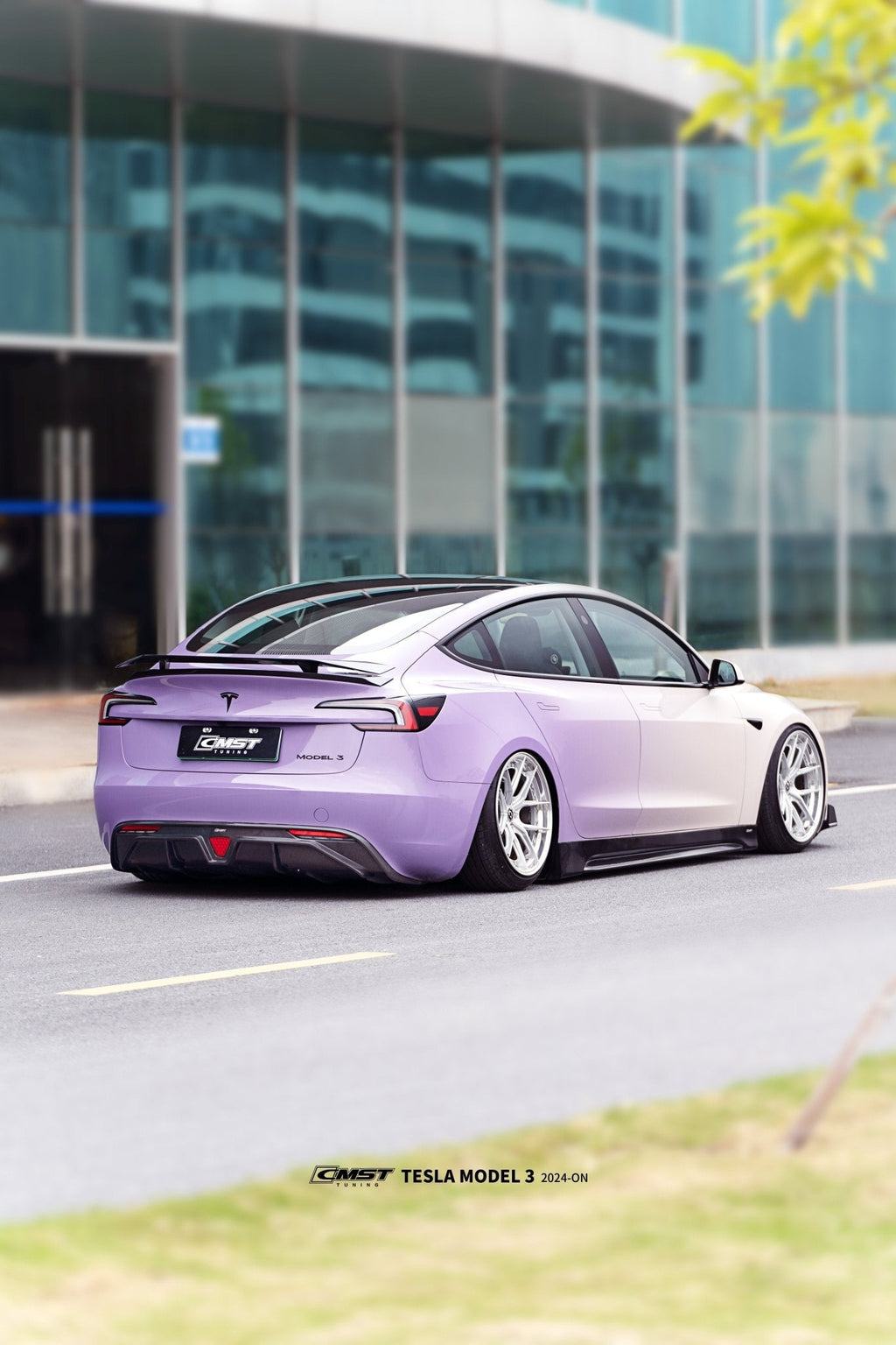 CMST - TESLA MODEL 3 HIGHLAND 2024+ CARBON FIBRE SIDE SKIRTS V1