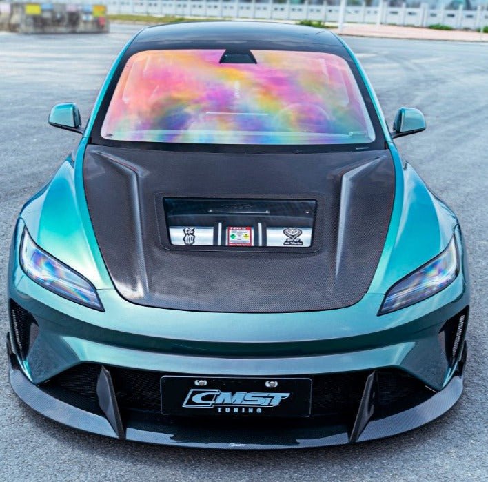 CMST - TESLA MODEL 3 HIGHLAND 2024+ CARBON FIBRE GLASS HOOD BONNET V2