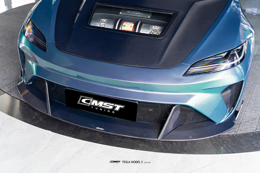 CMST - TESLA MODEL 3 HIGHLAND 2024+ CARBON FIBRE GLASS HOOD BONNET V2