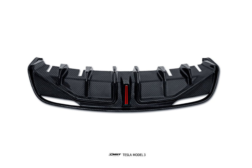 CMST - TESLA MODEL 3 HIGHLAND 2024+ CARBON FIBRE REAR DIFFUSER AND REAR SIDE SKIRTS