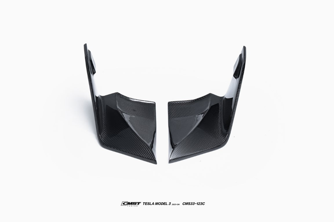 CMST - TESLA MODEL 3 HIGHLAND 2024+ CARBON FIBRE REAR DIFFUSER AND REAR SIDE SKIRTS