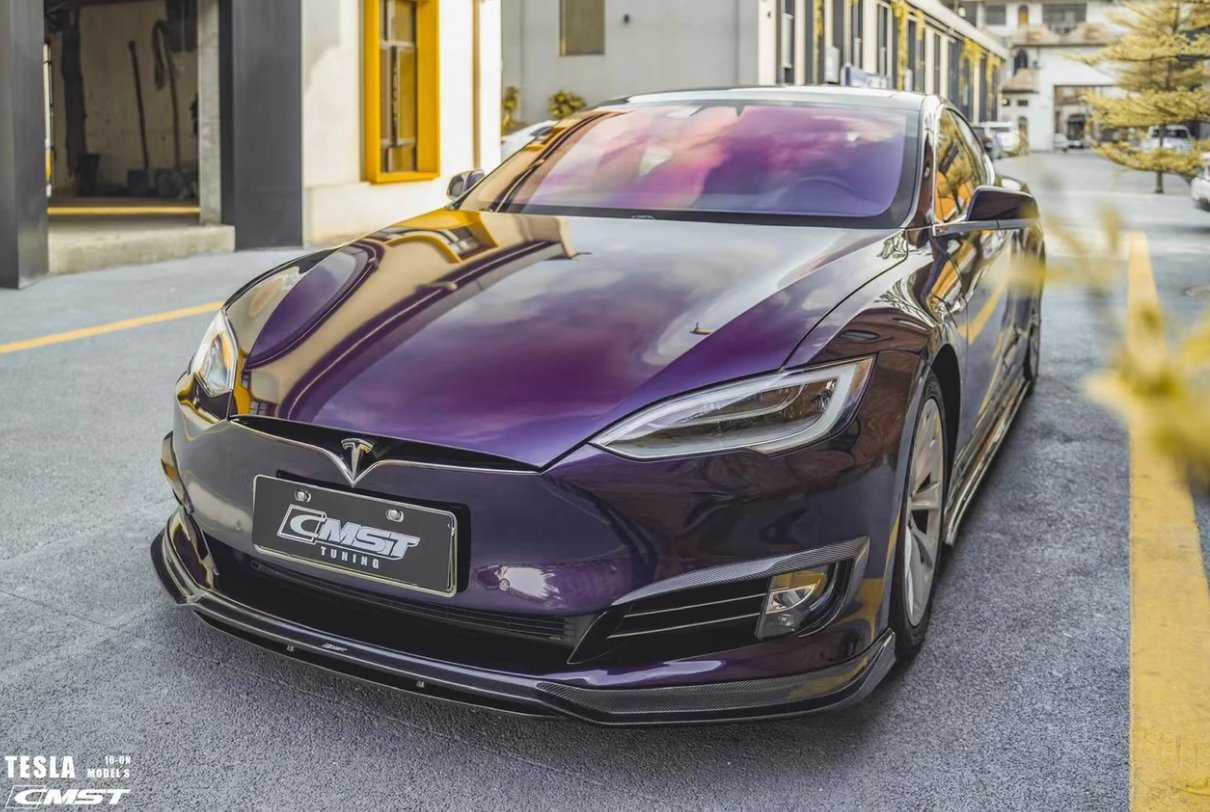 CMST - TESLA MODEL S CARBON FIBRE FRONT LIP SPLITTER