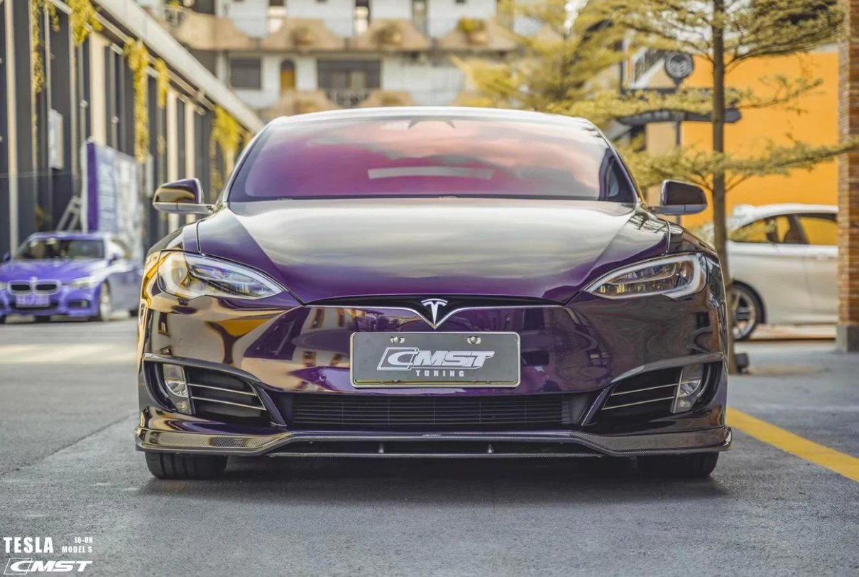 CMST - TESLA MODEL S CARBON FIBRE FRONT LIP SPLITTER