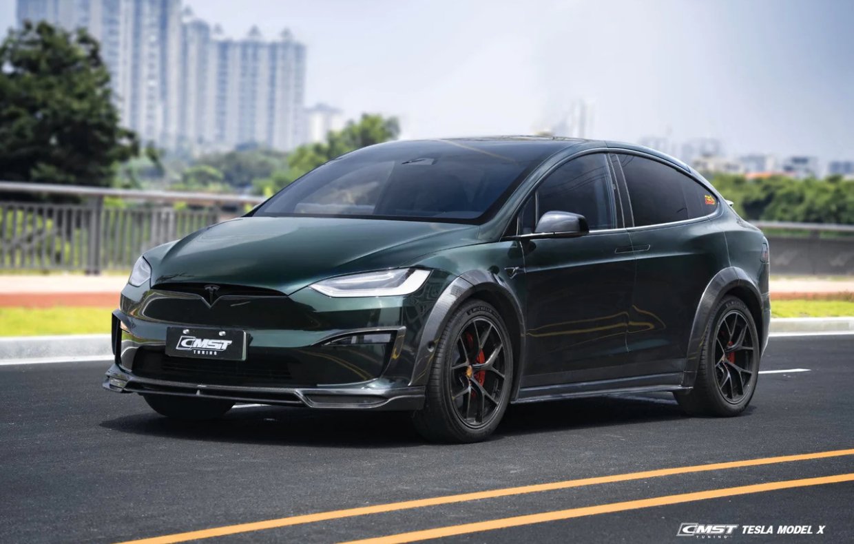 CMST - TESLA MODEL X CARBON FIBRE FRONT LIP SPLITTER