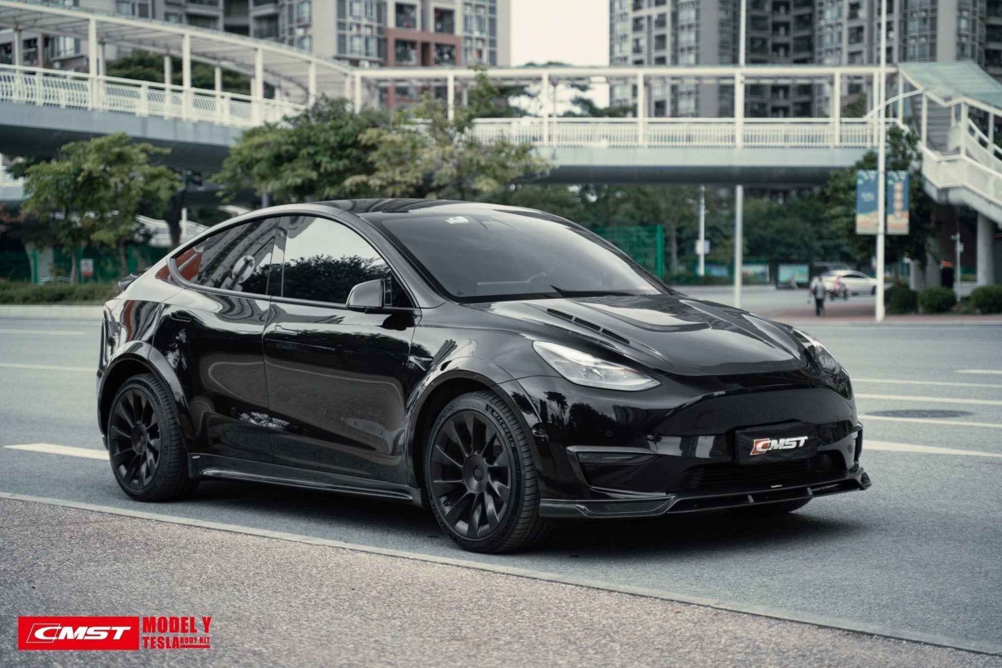 CMST - TESLA MODEL Y CARBON FIBRE SIDE SKIRTS V1