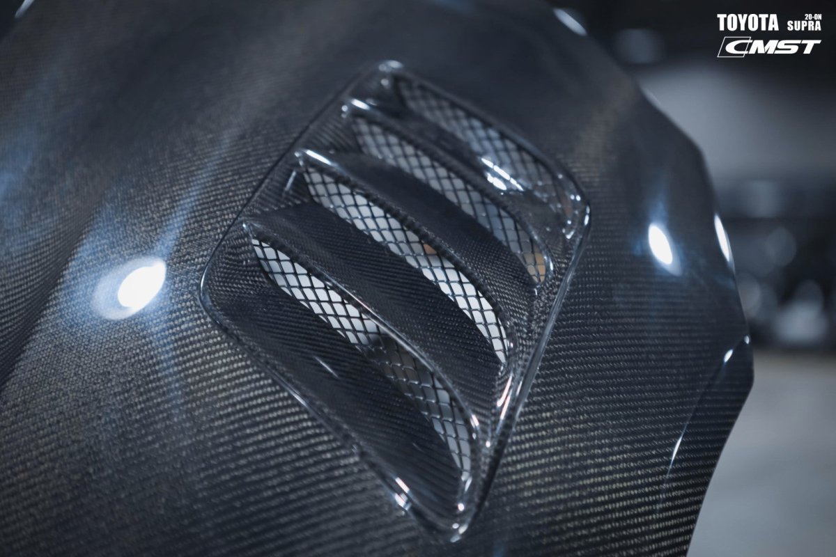 CMST- TOYOTA GR SUPRA CARBON FIBRE TRANSPARENT BONNET HOOD