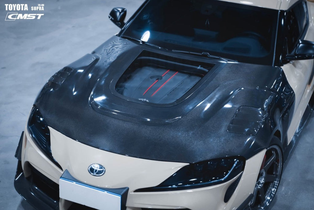 CMST- TOYOTA GR SUPRA CARBON FIBRE TRANSPARENT BONNET HOOD
