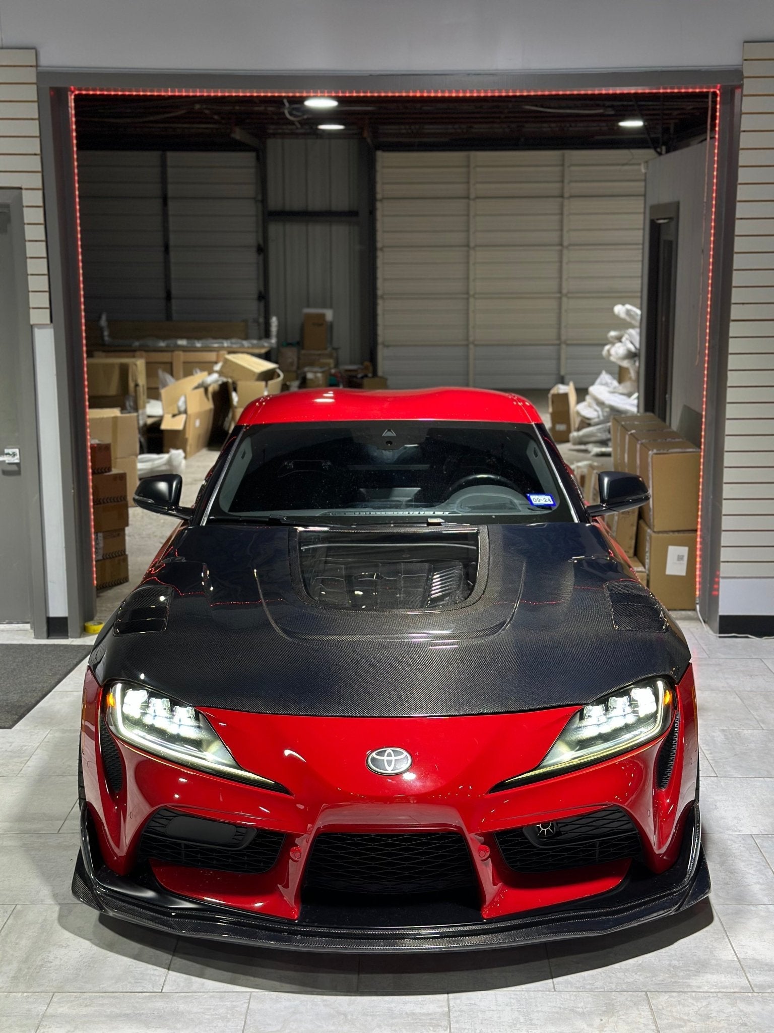 CMST- TOYOTA GR SUPRA CARBON FIBRE TRANSPARENT BONNET HOOD
