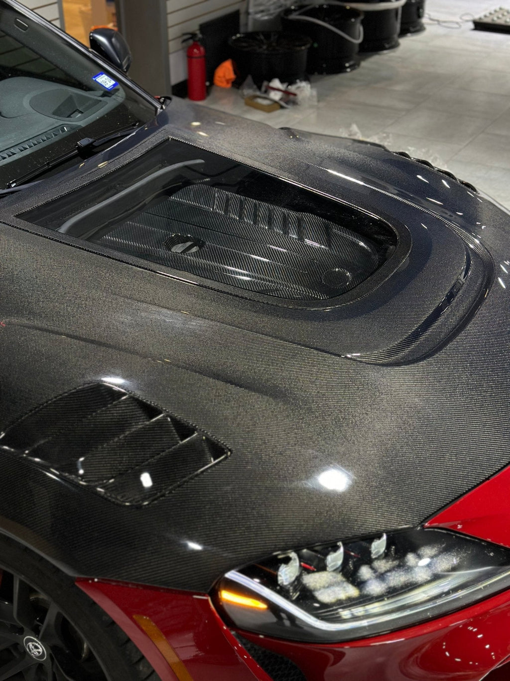 CMST- TOYOTA GR SUPRA CARBON FIBRE TRANSPARENT BONNET HOOD
