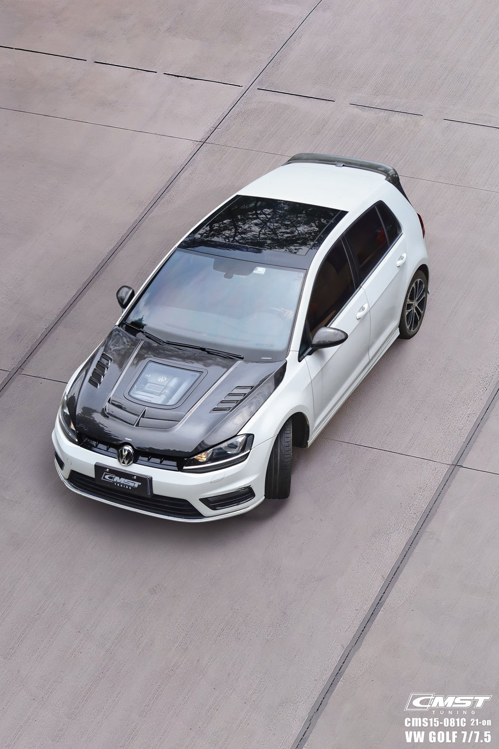 CMST - VOLKSWAGEN GOLF GTI / GOLF R MK7 MK7.5 CARBON FIBRE TRANSPARENT HOOD BONNET V2