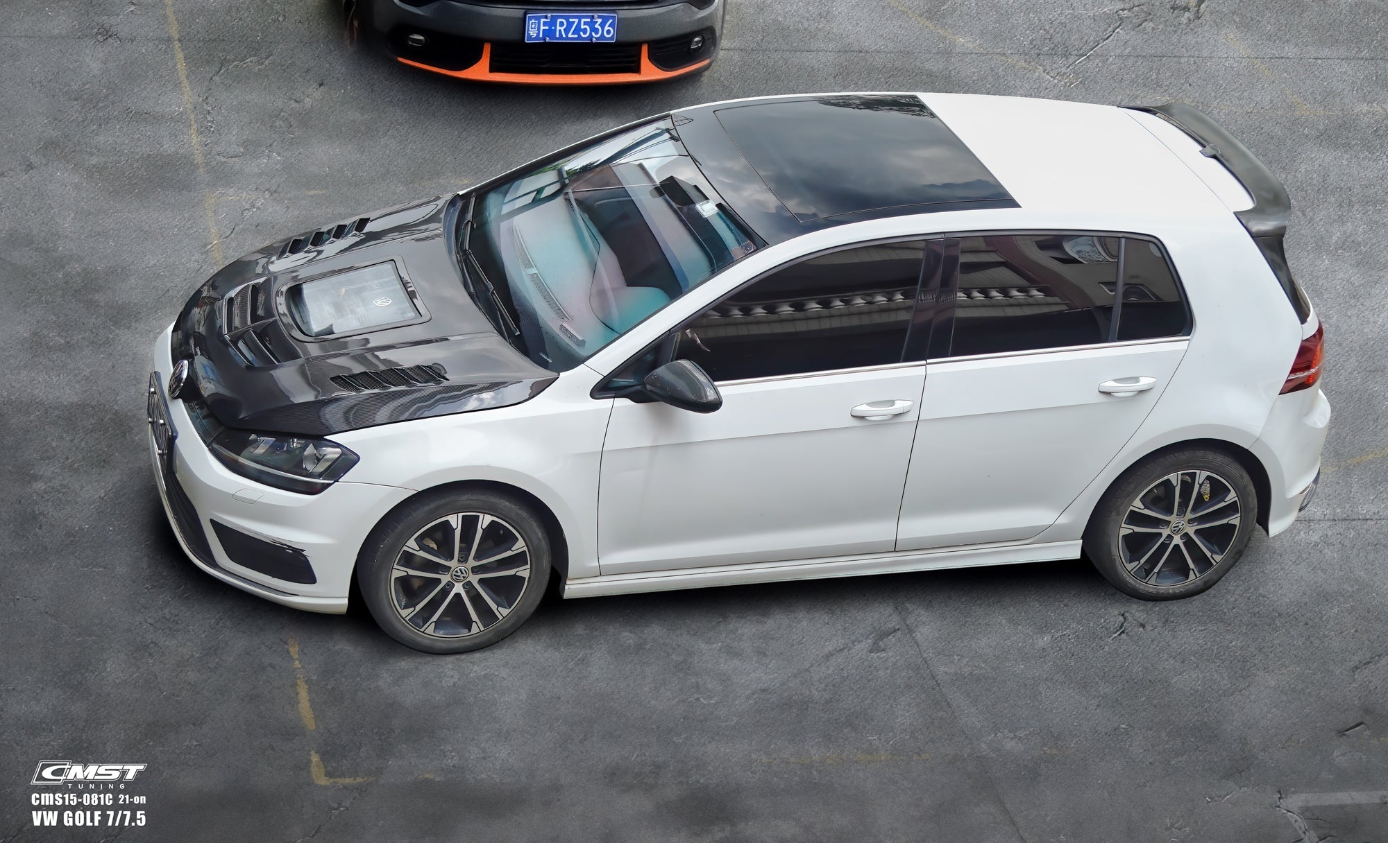CMST - VOLKSWAGEN GOLF GTI / GOLF R MK7 MK7.5 CARBON FIBRE TRANSPARENT HOOD BONNET V2