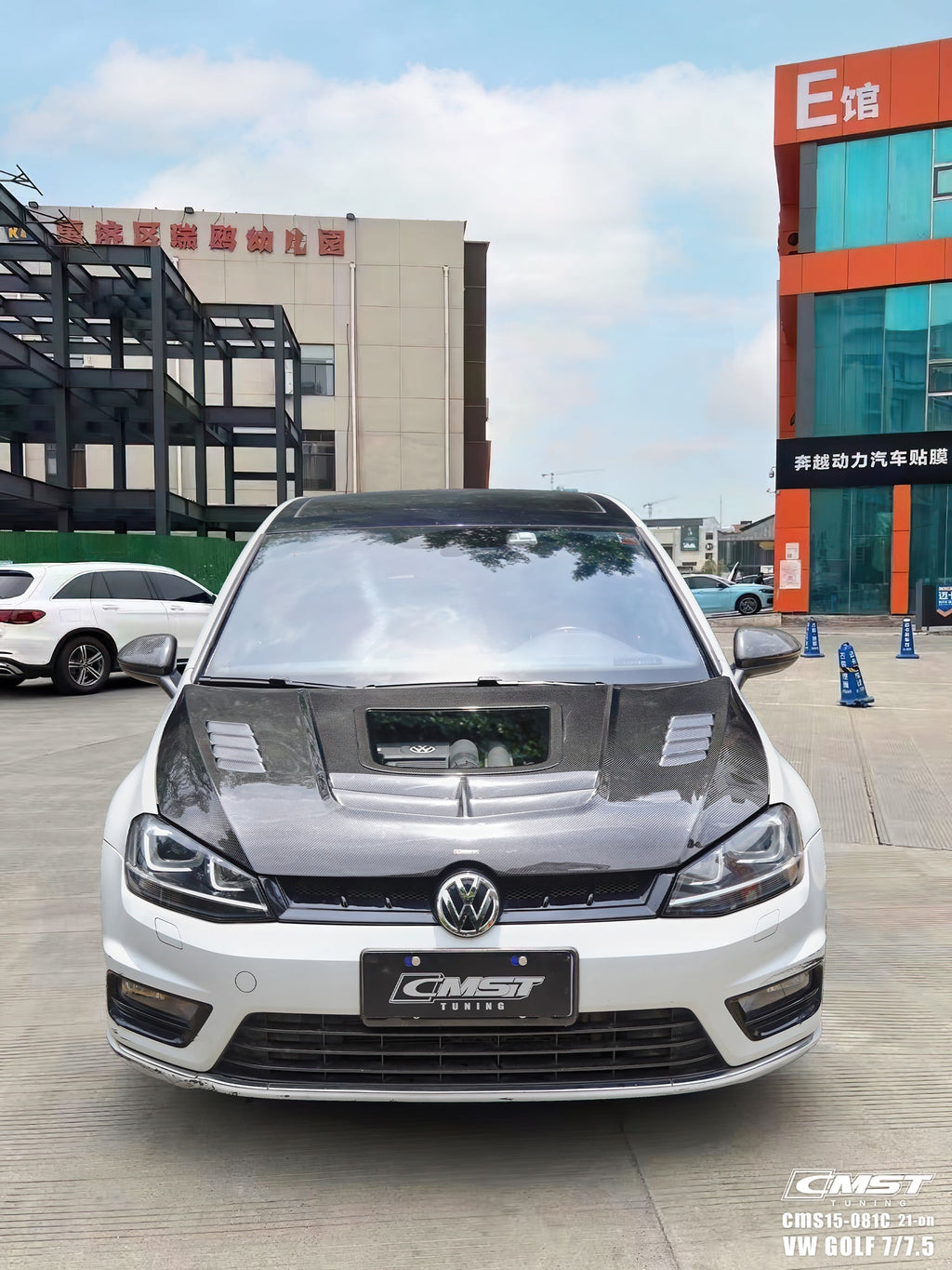 CMST - VOLKSWAGEN GOLF GTI / GOLF R MK7 MK7.5 CARBON FIBRE TRANSPARENT HOOD BONNET V2