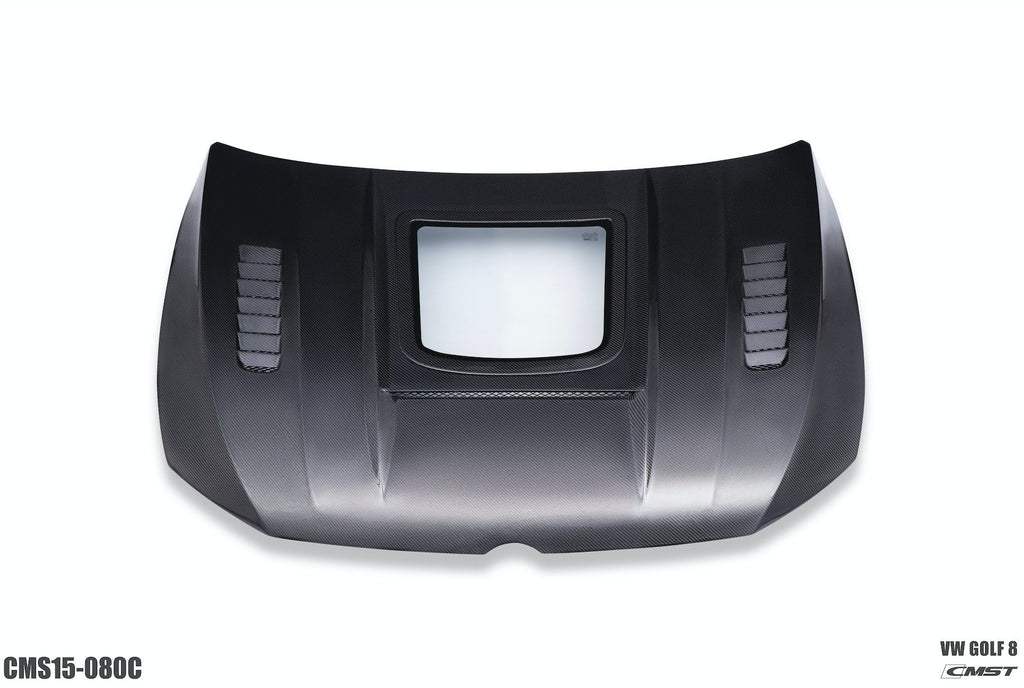 CMST- VOLKSWAGEN GOLF MK8 GTI / R LINE CARBON FIBRE FRONT BONNET HOOD V2