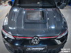 CMST- VOLKSWAGEN GOLF MK8 GTI / R LINE CARBON FIBRE FRONT BONNET HOOD V2