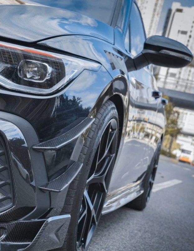 CMST- VOLKSWAGEN GOLF MK8 GTI / R LINE CARBON FIBRE FRONT CANARDS