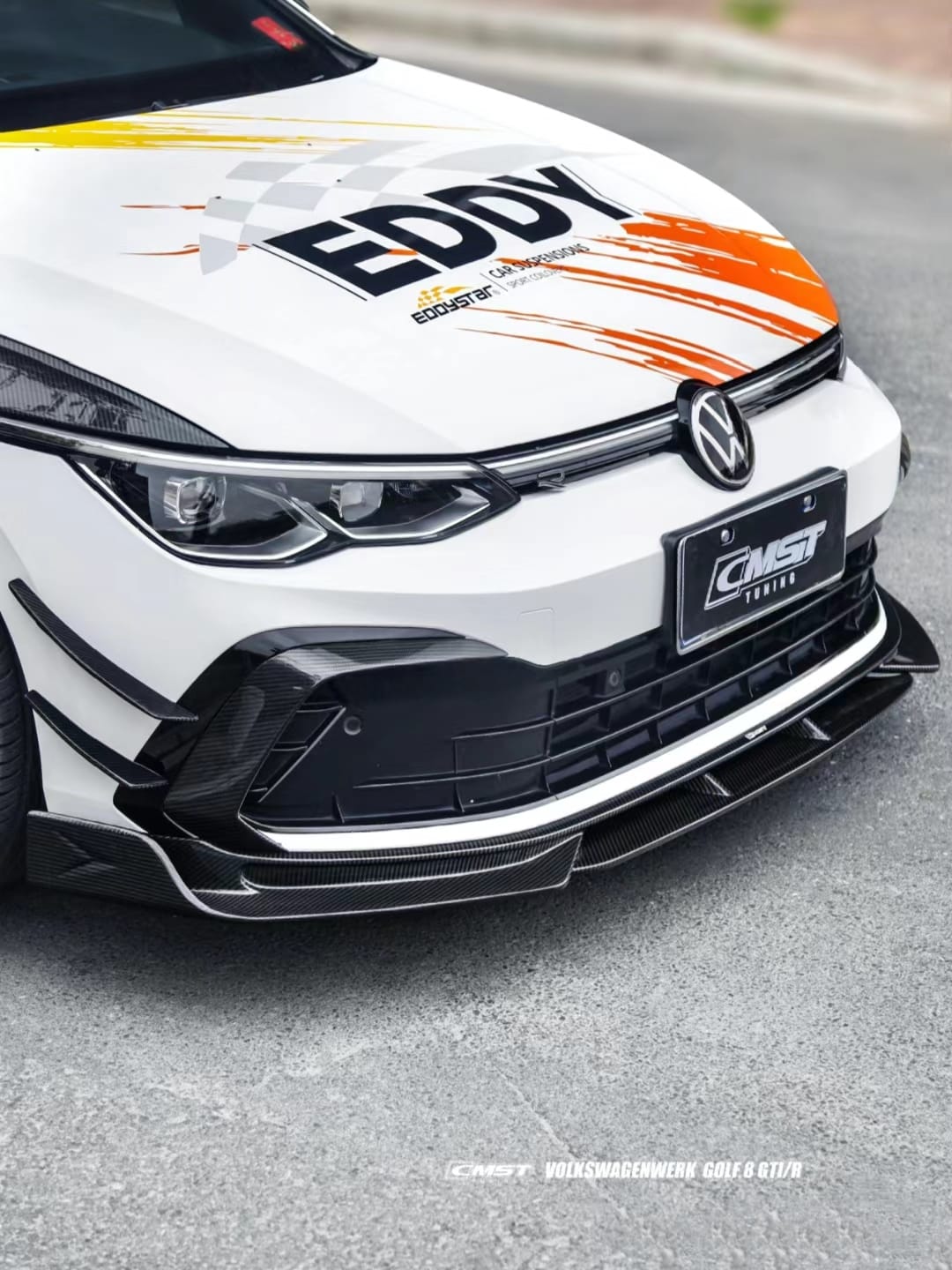 CMST- VOLKSWAGEN GOLF MK8 GTI / R LINE CARBON FIBRE FRONT LIP