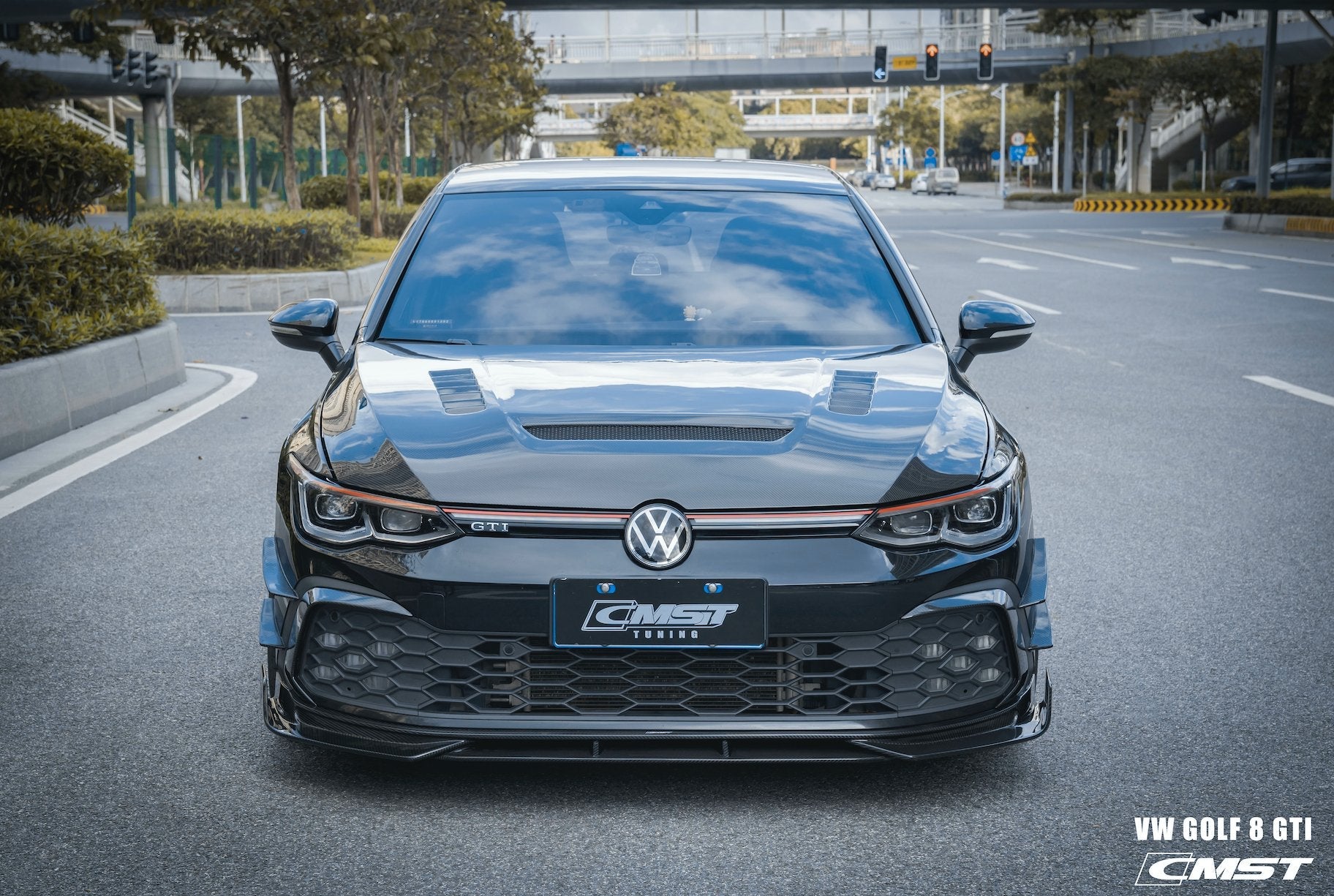 CMST- VOLKSWAGEN GOLF MK8 GTI / R LINE CARBON FIBRE FRONT LIP