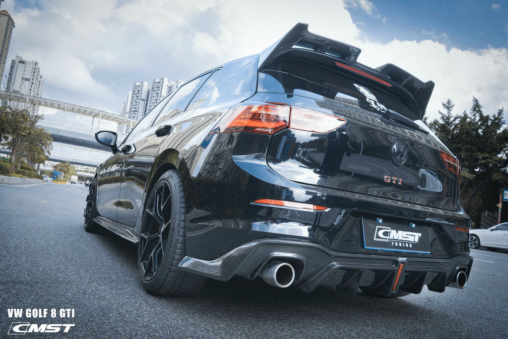 CMST- VOLKSWAGEN GOLF MK8 GTI / R LINE CARBON FIBRE REAR DIFFUSER