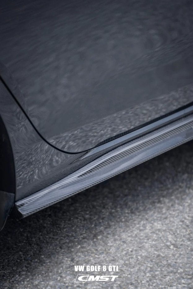 CMST- VOLKSWAGEN GOLF MK8 GTI / R LINE CARBON FIBRE SIDE SKIRTS