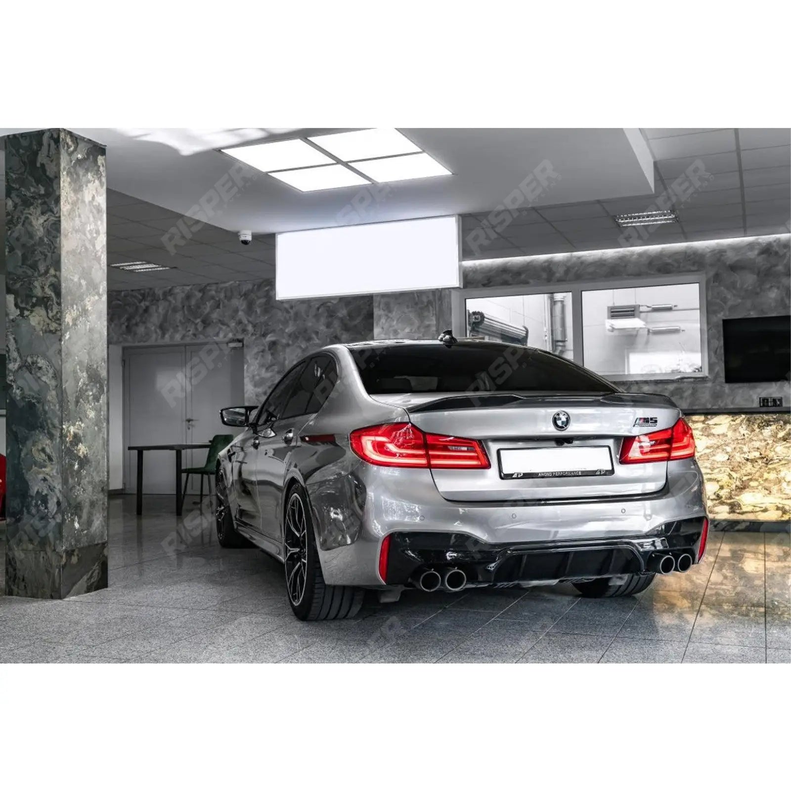 CS Style Rear Spoiler For BMW 5 Series M5 G30 F90 - Gloss Black