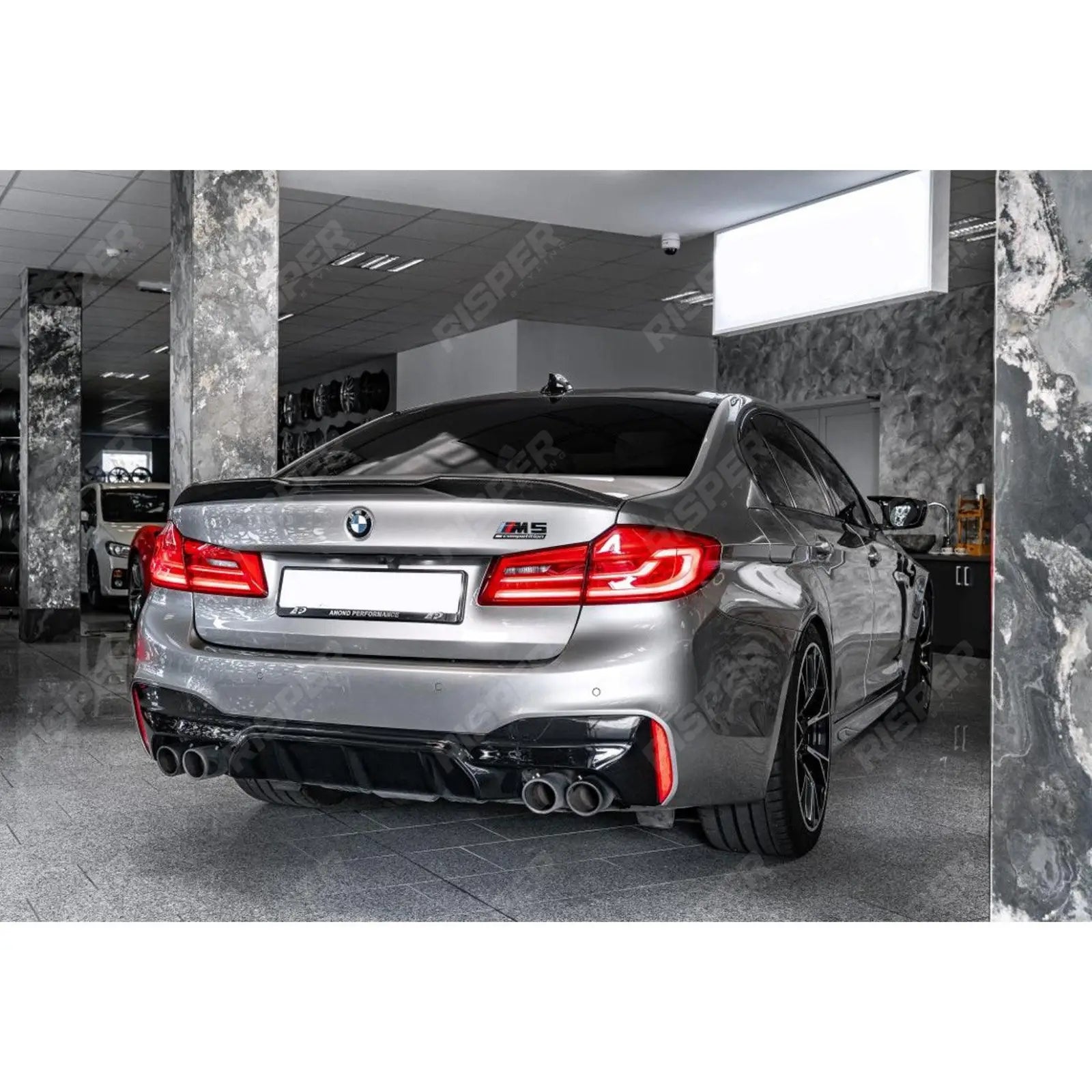CS Style Rear Spoiler For BMW 5 Series M5 G30 F90 - Gloss Black
