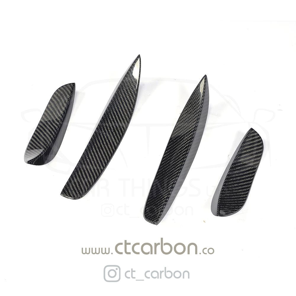MERCEDES W205 C63 & C63S FRONT BUMPER CARBON FIBRE CANARDS / FINS