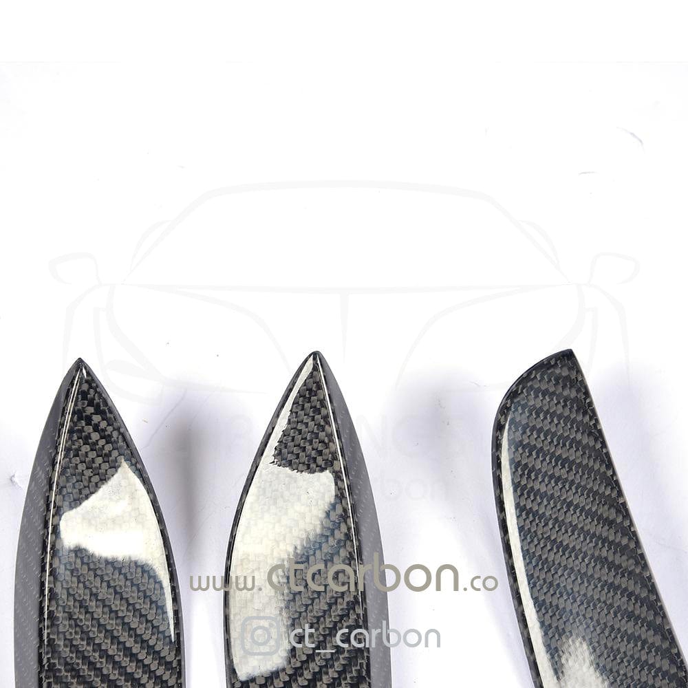 MERCEDES W205 C63 & C63S FRONT BUMPER CARBON FIBRE CANARDS / FINS