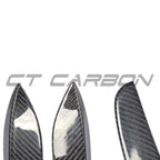 MERCEDES W205 C63 & C63S FRONT BUMPER CARBON FIBRE CANARDS / FINS