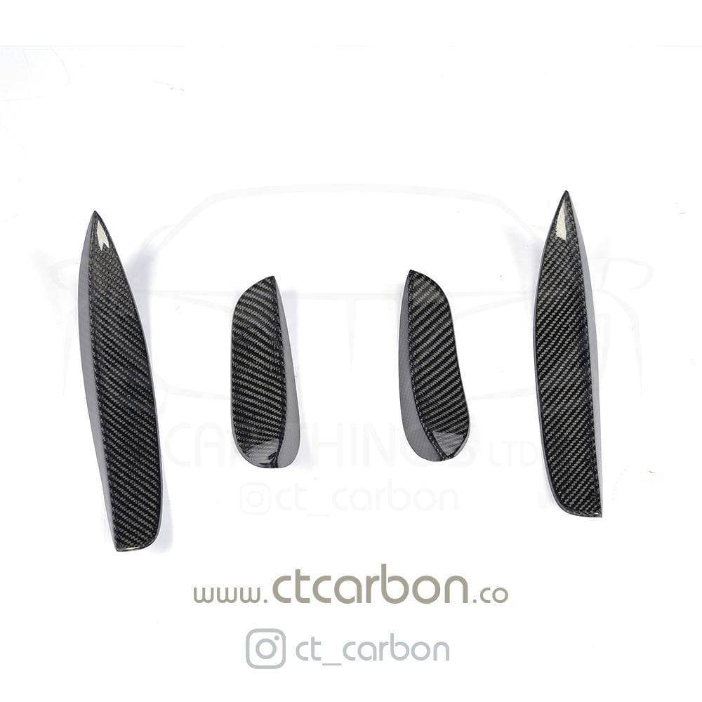 MERCEDES W205 C63 & C63S FRONT BUMPER CARBON FIBRE CANARDS / FINS