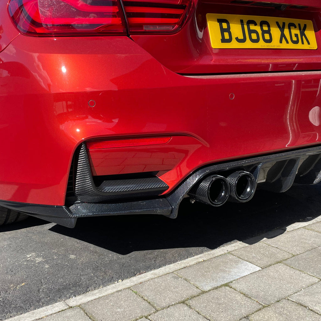 BMW M3 & M4 (F80/F82/F83) 2014-2020 CARBON FIBRE REAR BUMPER CANARDS