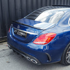 MERCEDES W205 C63 & C43 SALOON REAR BUMPER CARBON FIBRE CANARDS