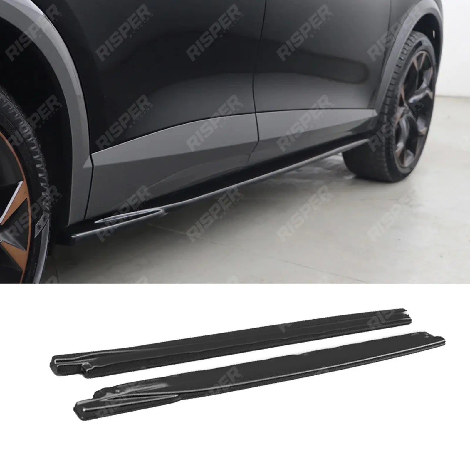 Cupra Formentor 2020 On Gloss Black Side Skirt Splitters