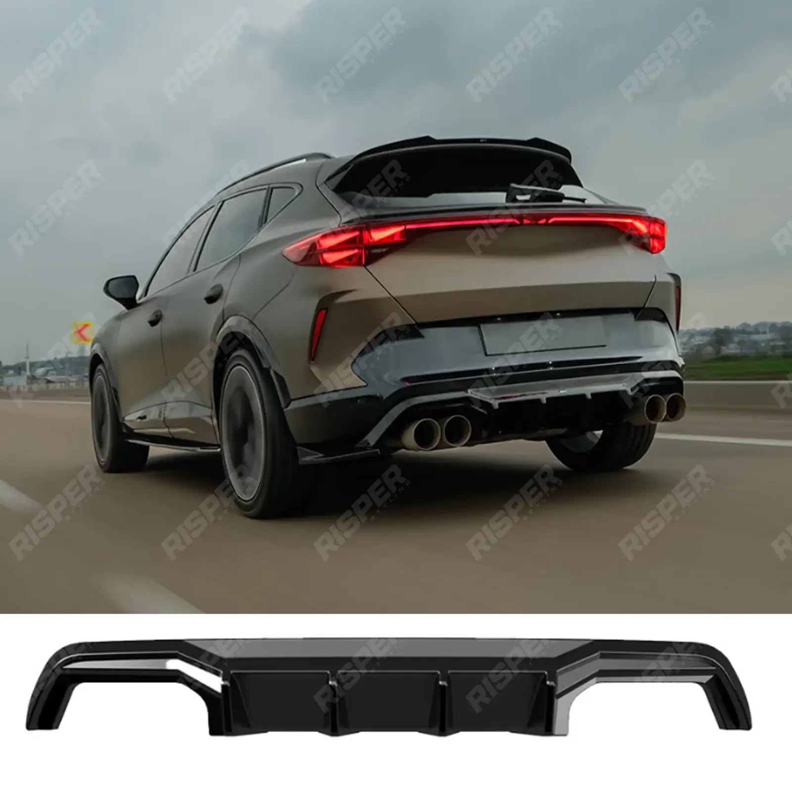 Cupra Formentor MK1 Facelift 2024 On Rear Diffuser In Gloss Black