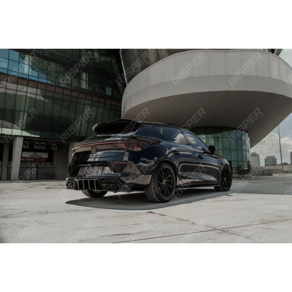Cupra Leon 2020-2024 Rear Diffuser & Side Splitters In Gloss Black