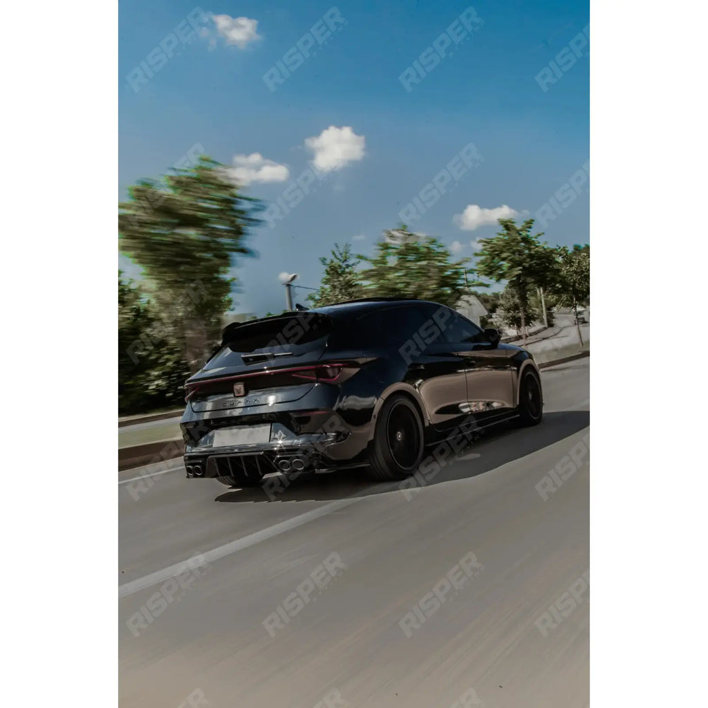 Cupra Leon 2020-2024 Rear Diffuser & Side Splitters In Gloss Black