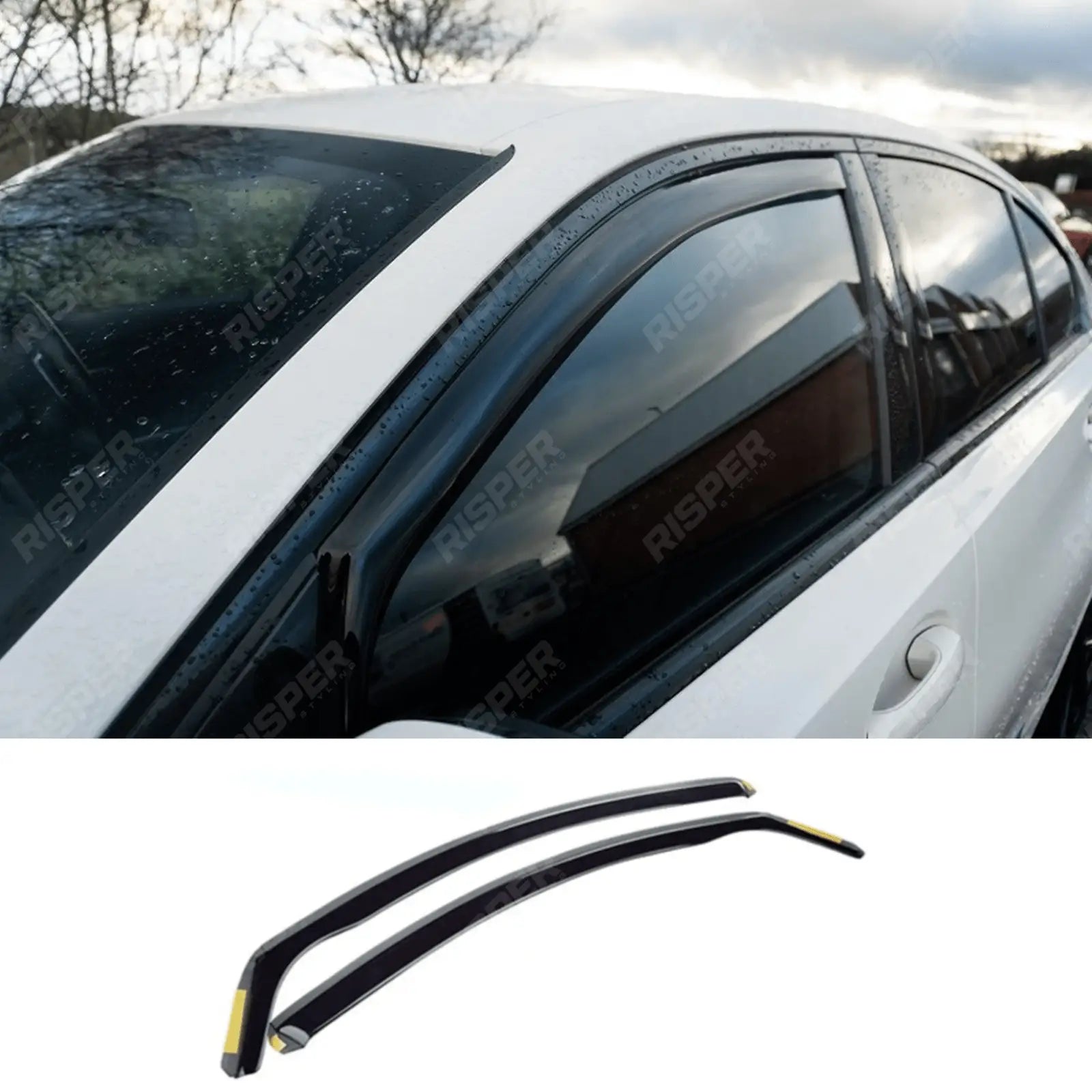 Dark Smoke 2PC STX Internal Wind Deflectors Front Doors For BMW 3 Series G20 2019+