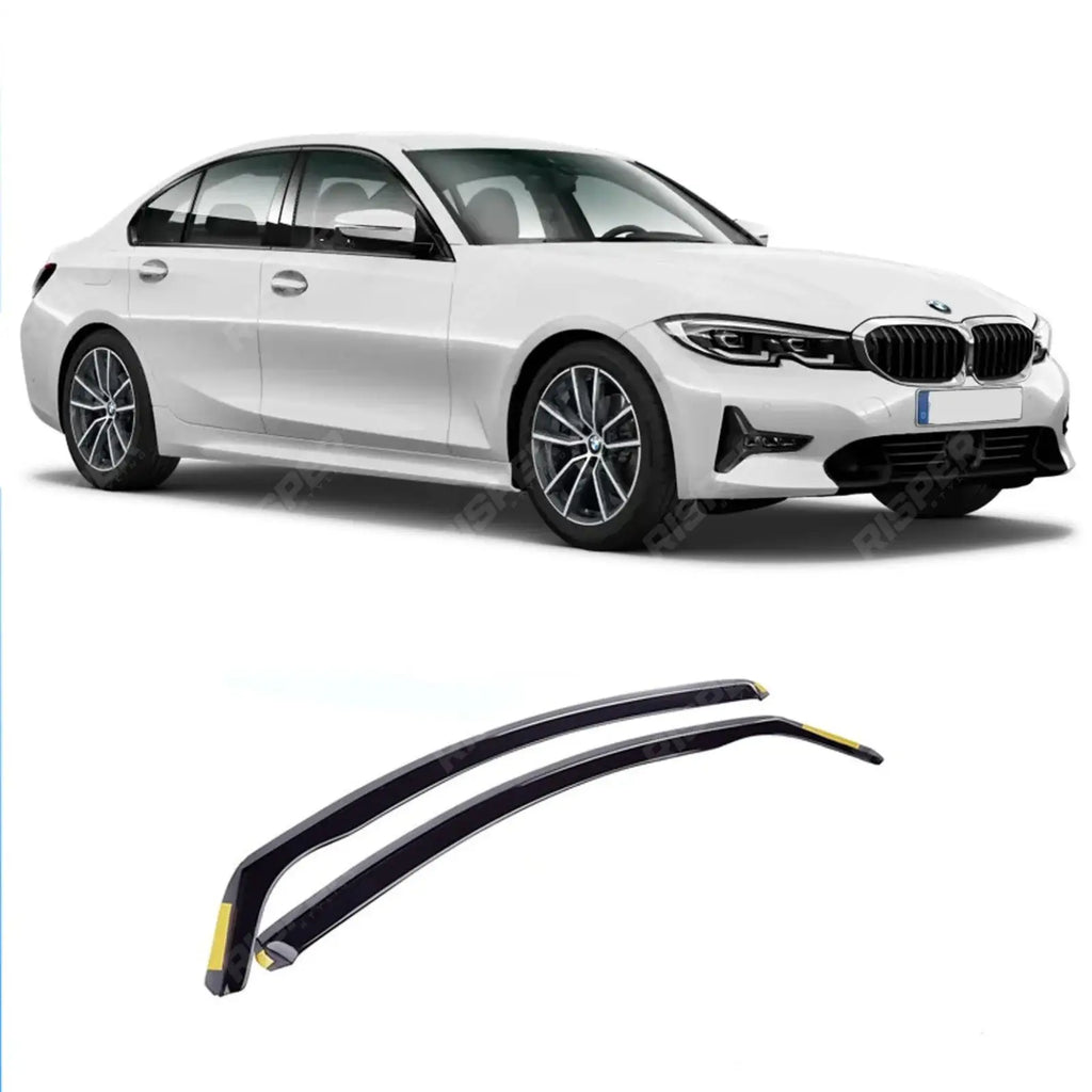 Dark Smoke 2PC STX Internal Wind Deflectors Front Doors For BMW 3 Series G20 2019+