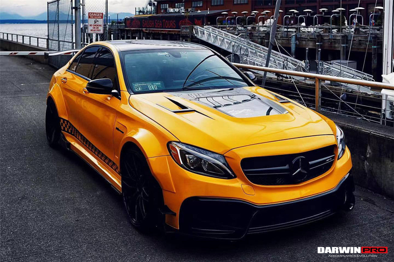 DARWINPRO - MERCEDES BENZ W205 C63 & C6S AMG COUPE 2015 -2021 PARTIAL CARBON FIBER HOOD BONNET