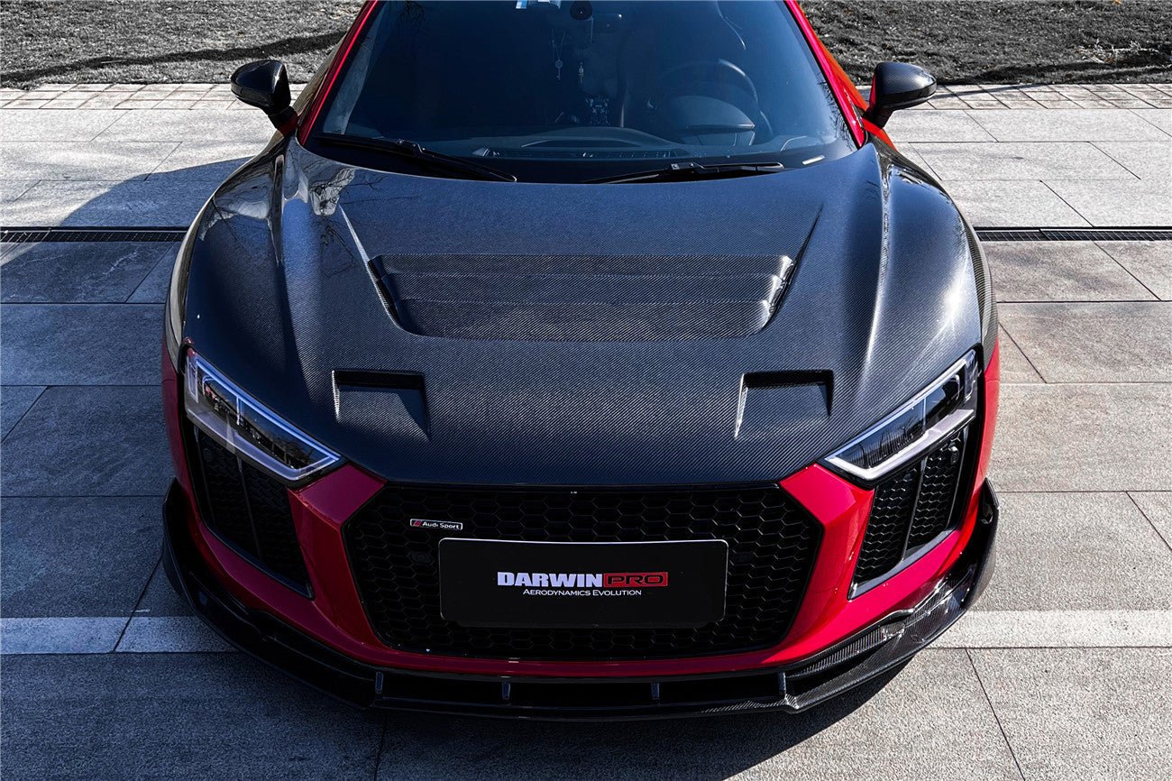 DARWINPRO - AUDI R8 COUPE / SPYDER 2016-18 IMP PERFORMANCE CARBON FIBRE HOOD BONNET
